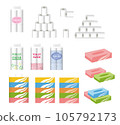 Set of various paper products 105792173