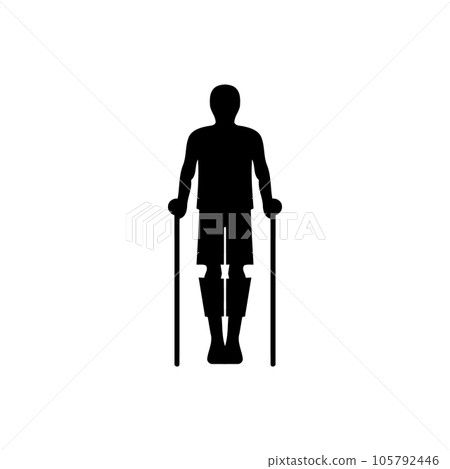 Crutches icon Crutches icon 105792446