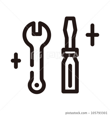 Tool wrench icon Tool wrench icon 105793301