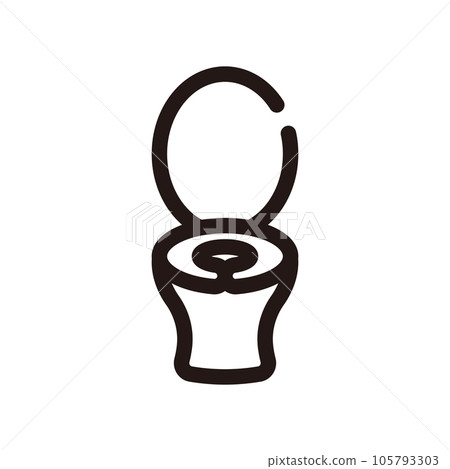 Toilet, flush toilet, western style toilet icon 105793303