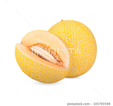 Cantaloupe isolated on white background 105793599