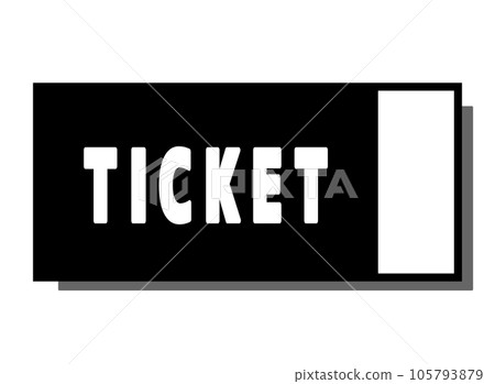 A simple ticket Vertical line on the right Black shadow A simple ticket Vertical line on the right Black shadow 105793879