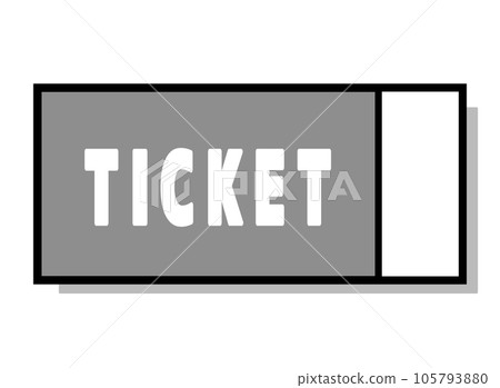 一張簡單的票券 右側豎線 灰色陰影 一張簡單的票券 右側豎線 灰色陰影 105793880