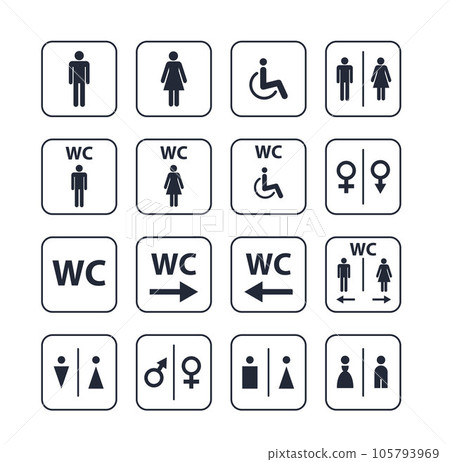 icon, vector, toilet 105793969