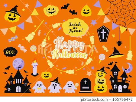 Halloween illustration set pop Halloween illustration set pop 105796472