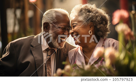 Senior couple getting married 105797923