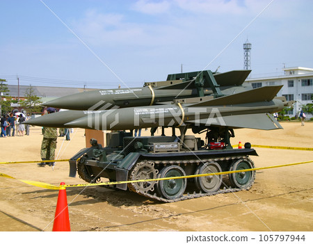 Ground Self-Defense Force missiles on display at the event Ground Self-Defense Force missiles on display at the event 105797944