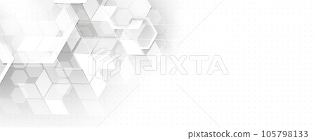 Technology banner design with hexagons abstract background. Technology banner design with hexagons abstract background. 105798133