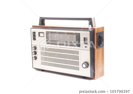Old transistor radio. English translation Old transistor radio. English translation 105798397