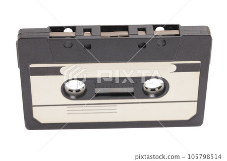 Audio cassette tape isolated on white background Audio cassette tape isolated on white background 105798514