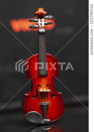 Classic violin on black background. Classic violin on black background. 105798528