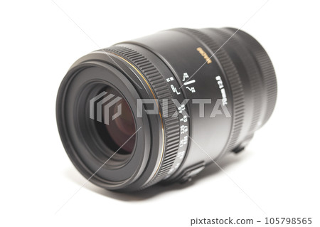 Camera photo lens macro isolated on white background Camera photo lens macro isolated on white background 105798565