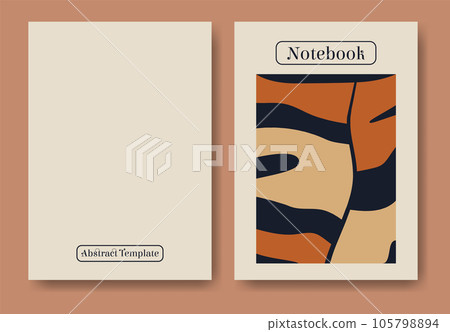 Minimalistic notebook cover illustration. Flourish style decor Minimalistic notebook cover illustration. Flourish style decor 105798894