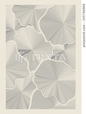 Aesthetic minimalist print with abstract lines in neutral color. 105798900
