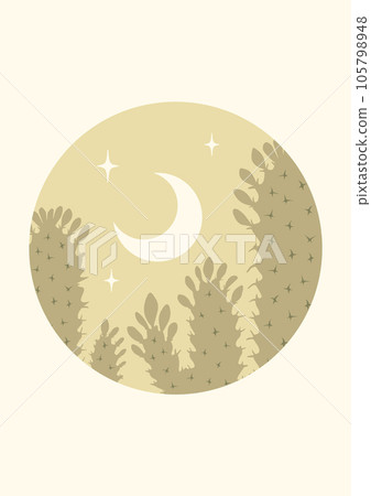 Abstract contemporary aesthetic desert landscape vector illustration 105798948