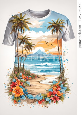 Aloha beaches Hawaii island t-shirt 105798968