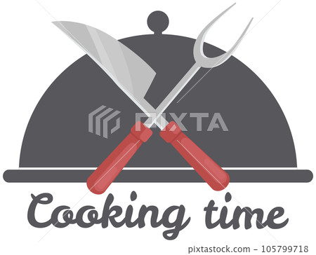 Premium cooking class label. Process of food preparation, ingredients for culinary masterclass Premium cooking class label. Process of food preparation, ingredients for culinary masterclass 105799718