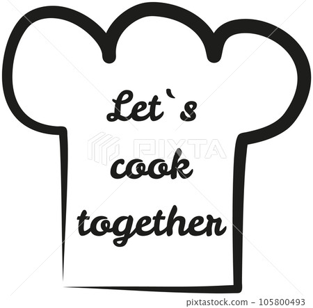 Homemade food logo design template. Graphic chefs hat icon symbol for cafe, love cooking label 105800493