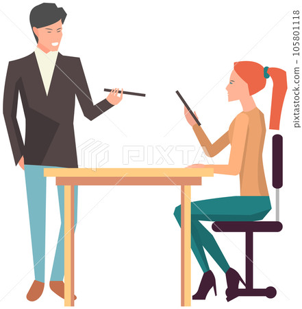 Meeting to discuss starting project, business plan. Colleagues discussing work in entrepreneurship Meeting to discuss starting project, business plan. Colleagues discussing work in entrepreneurship 105801118
