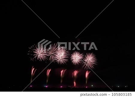 Summer Fireworks Festival/Kashima Noryo Sea Fireworks Scenery Summer Fireworks Festival/Kashima Noryo Sea Fireworks Scenery 105803185