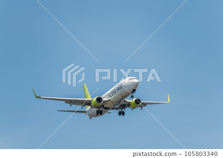 [Solaseed Air plane landing from Jonanjima Seaside Park] 105803340