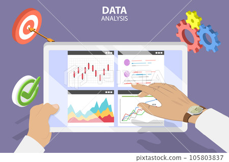 3D Isometric Flat Vector Conceptual Illustration of Website Data Analysis 3D Isometric Flat Vector Conceptual Illustration of Website Data Analysis 105803837