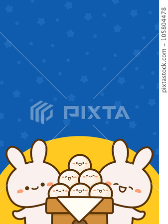 The starry sky, the moon, and the moon-viewing rabbits The starry sky, the moon, and the moon-viewing rabbits 105804478