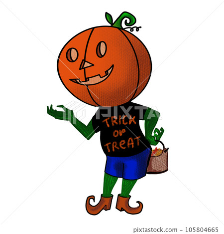The jack o lantern character design for halloween concept The jack o lantern character design for halloween concept 105804665