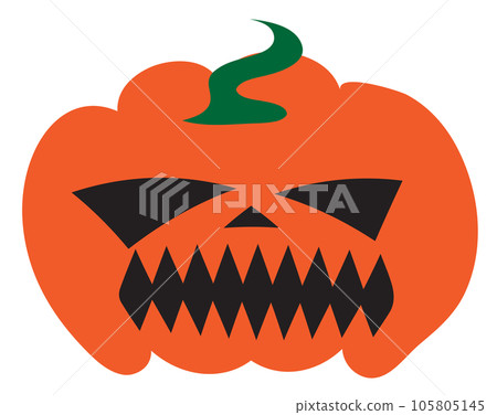 The jack o lantern pumpkin for halloween conten - Stock Illustration ...