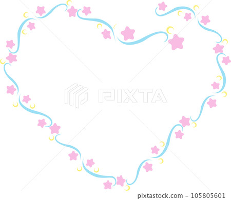 The moon and star decor border and line The moon and star decor border and line 105805601