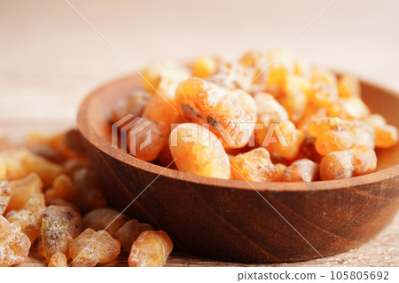 Frankincense or olibanum aromatic resin used in incense and perfumes. Frankincense or olibanum aromatic resin used in incense and perfumes. 105805692