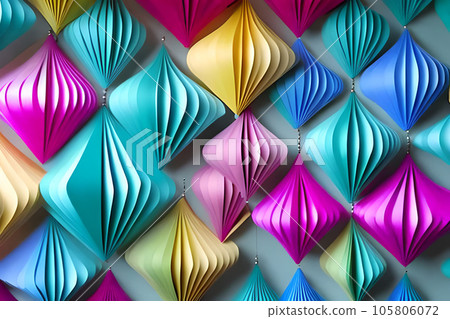 Abstract Rainbow Colorful Paper Background.Layout colors. Rainbow fan.  Colored sheets. Stock Photo