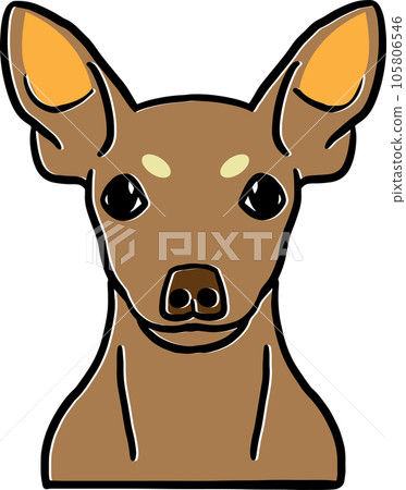 The dog face png image for pet or animal concept The dog face png image for pet or animal concept 105806546