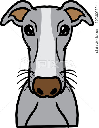 The dog face png image for pet or animal concept 105806554