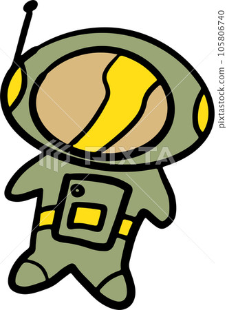 Space character cartoon design 105806740