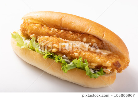 Green onion salt fillet cutlet sandwich 105806907