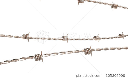 The barbed wire png image 3d rendering The barbed wire png image 3d rendering 105806908