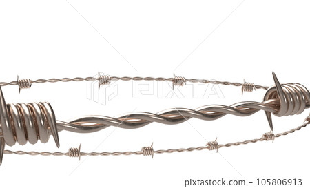 The barbed wire png image 3d rendering The barbed wire png image 3d rendering 105806913