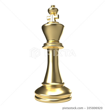 The gold king chess png image 3d rendering The gold king chess png image 3d rendering 105806920