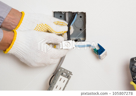 TV terminal TV outlet construction 105807278