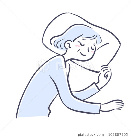 Senior woman sleeping peacefully 105807305