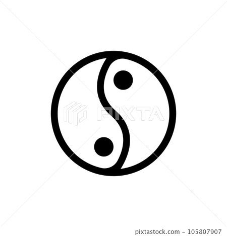 yin yang icon vector 105807907