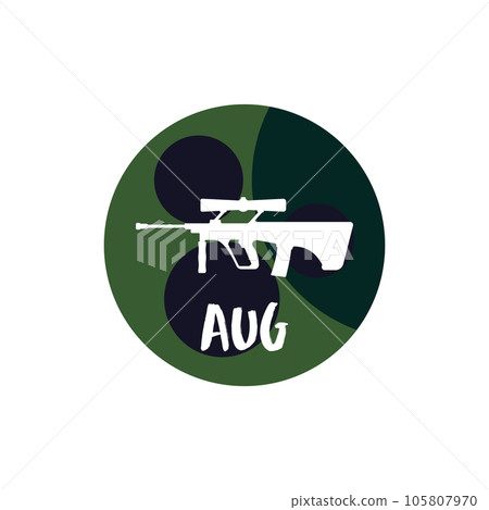 AUG weapon icon vector 105807970