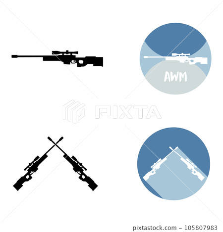 AWM weapon icon vector AWM weapon icon vector 105807983