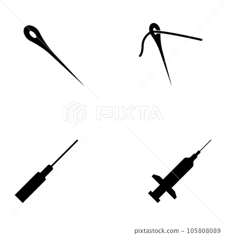 needle icon vector 105808089