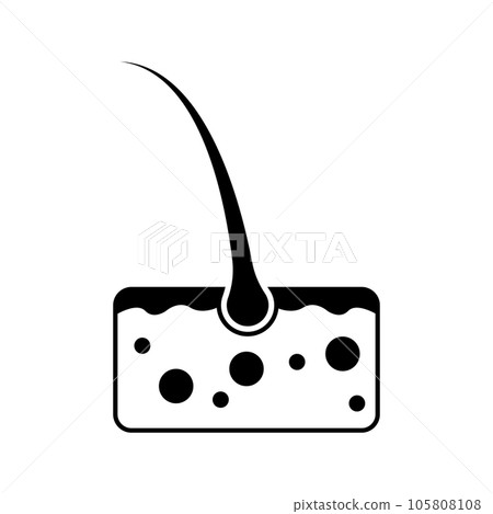 hair icon vector hair icon vector 105808108