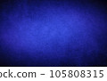 Abstract blue watercolor background with paper texture, vintage watercolor paint splash and stains in elegant dark blue 105808315