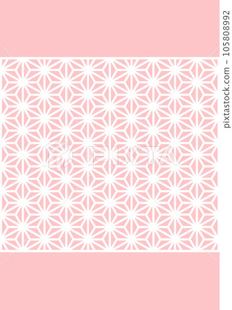 Japanese pattern background hemp leaf Japanese pattern background hemp leaf 105808992