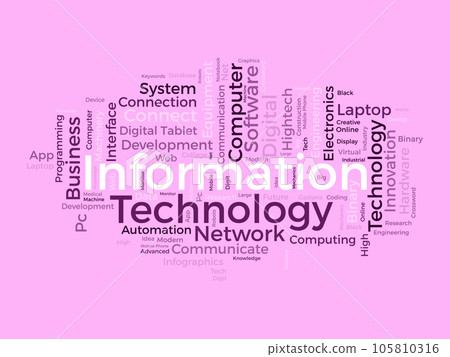 Word cloud background concept for Information technology. Computer network system use for internet communication skill develop. vector illustration. Word cloud background concept for Information technology. Computer network system use for internet communication skill develop. vector illustration. 105810316