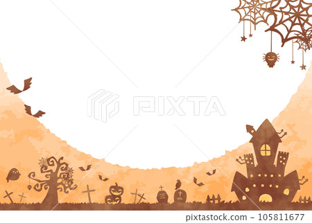 手繪萬聖節背景圖 105811677